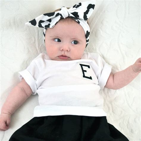 Personalised Monochrome Baby Tshirt By Marni & Mowgli