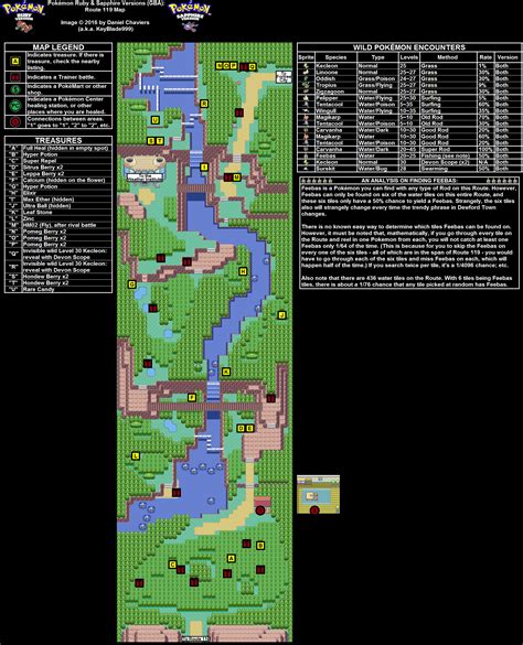 Pokemon Sapphire Version Route 119 Map Map for Game Boy Advance by ...