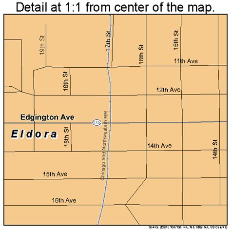 Eldora Iowa Street Map 1924465