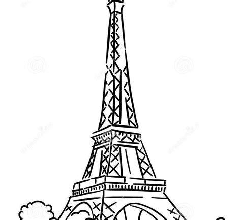 Eiffel Tower Drawing Outline | Free download on ClipArtMag