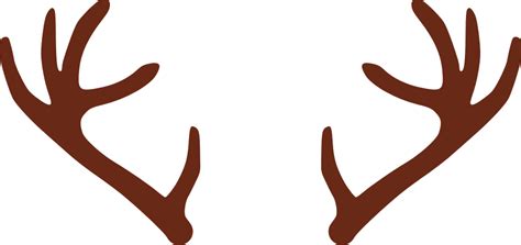 reindeer antlers silhouette, hunting free svg file - SVG Heart