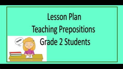 Preposition Lesson Plan for Grade 2 - YouTube