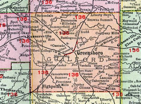 Map Of Guilford County - Hiking In Map