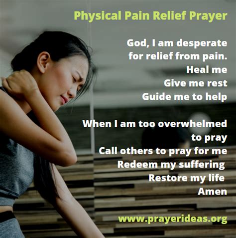 Pain Relief Prayer for Physical Pain - Prayer Ideas