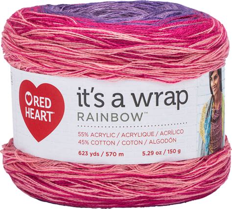 Red Heart It's A Wrap Rainbow Yarn-Parfait - Walmart.com