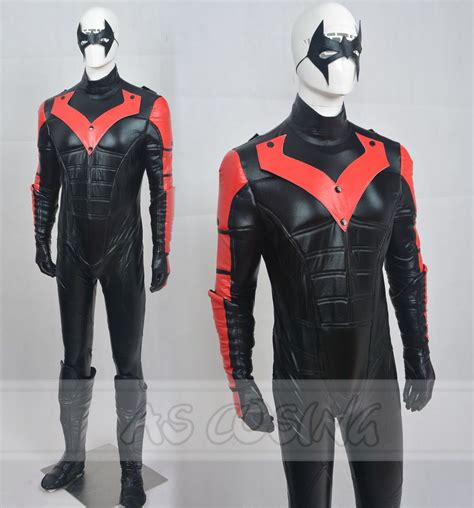 Nightwing Cosplay Costume Halloween Men Costume Red Version Halloween ...