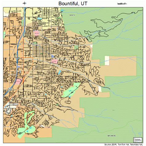 Bountiful Utah Street Map 4907690