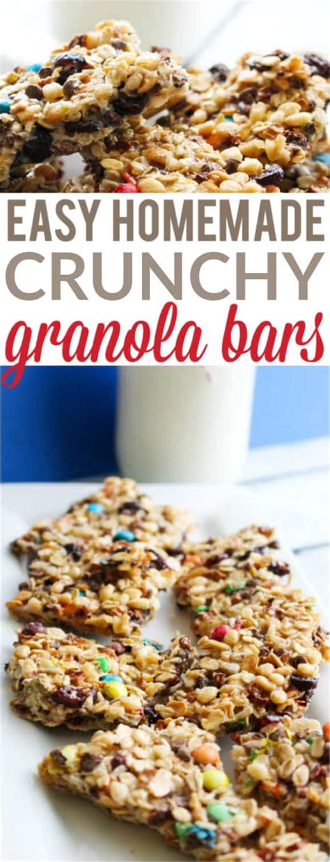 Crunchy Granola Bars Recipe - An Easy Breakfast or After School Snack