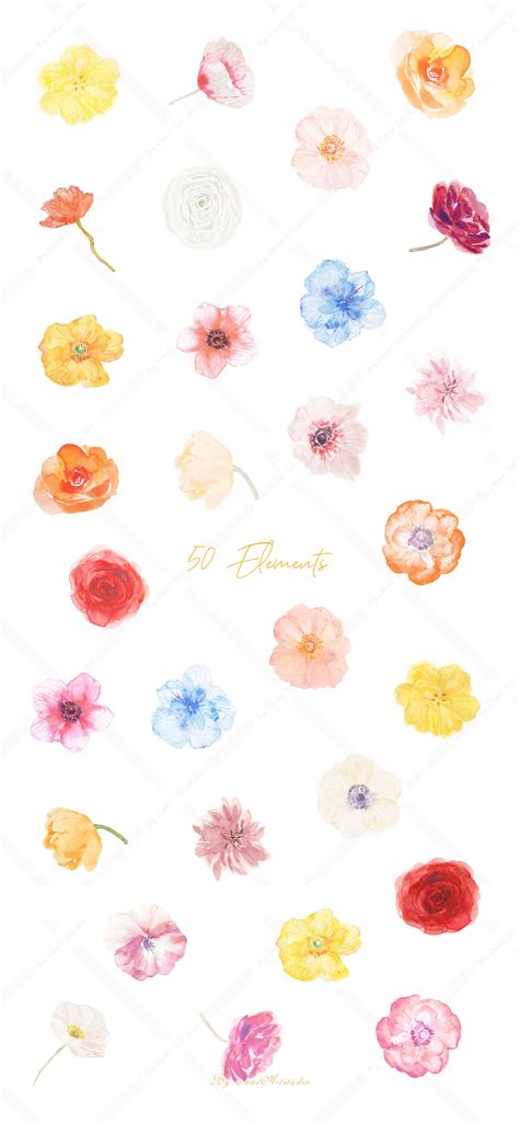 Watercolor Floral Clipart, Floral Bouquet Clipart, Spring Floral Clipart, Bloom Floral PNG ...