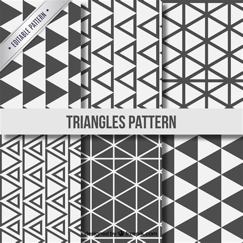 Triangle patterns collection Vector | Free Download