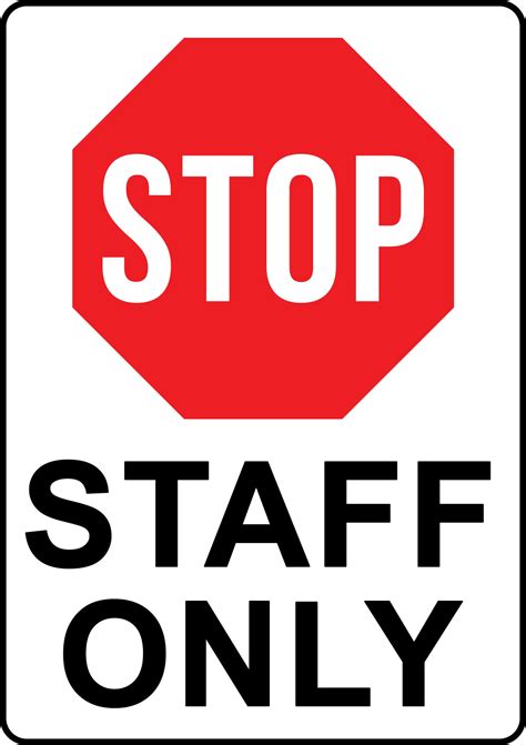 Staff Only Symbol PNG Transparent Images - PNG All