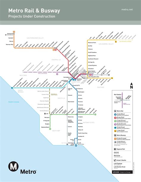 De nuevo LA mapa del metro - Los Angeles metro mapa del futuro ...