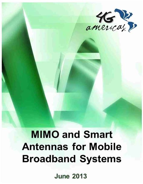 MIMO and Smart Antennas for Mobile Systems - 5G Americas