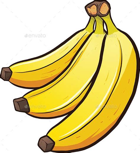 Cartoon Bananas - Vector Clip Art Illustration