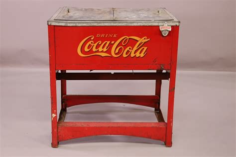 VINTAGE COCA COLA COOLER - Redlands Antique Auction