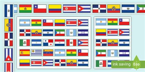 Spanish-Speaking Countries Flag Display Border - Twinkl