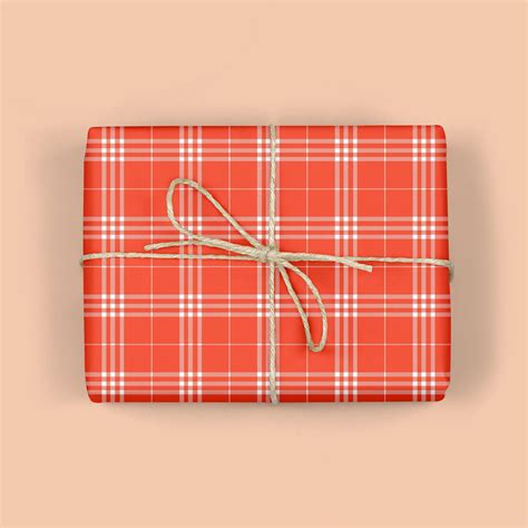 RED CHRISTMAS PLAID WRAPPING PAPER – ShopMellowworks