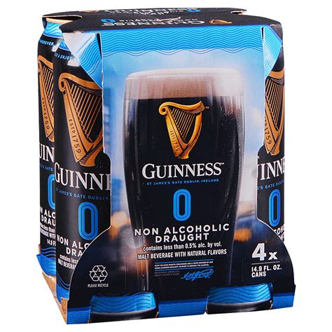 Guinness Non-Alcoholic Draught 4pk 14.9 oz Cans - Applejack