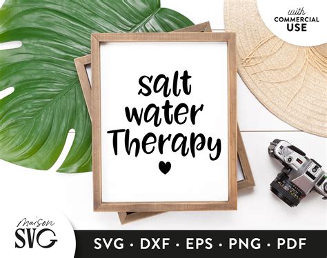 Salt Water Therapy SVG Beach House Svg Summer Svg Ocean | Etsy