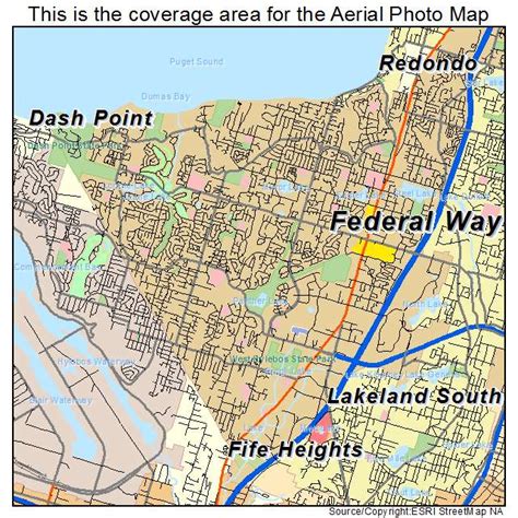 Aerial Photography Map of Federal Way, WA Washington