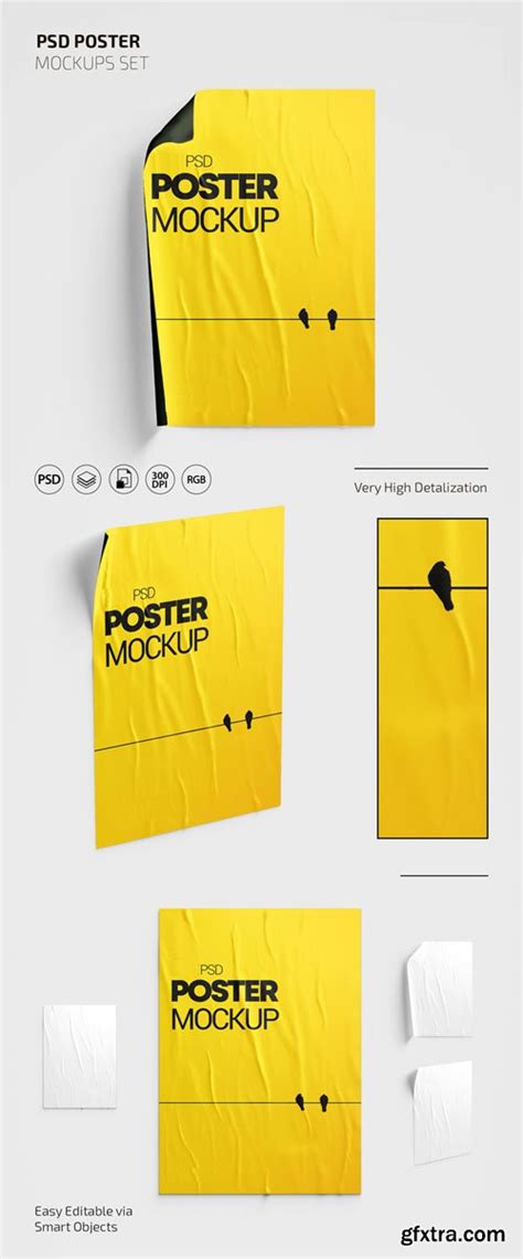 Poster - 3 PSD Mockups » GFxtra