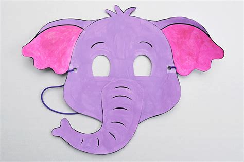 Printable Elephant Mask | Kids' Crafts | Fun Craft Ideas | FirstPalette.com