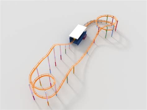 roller coaster 3d model