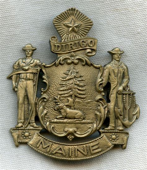 Rare 1930s-1940s State of Maine Fish & Game Warden Hat Badge #32 ...