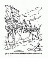 Realistic Pirate Ship Coloring Page sketch template