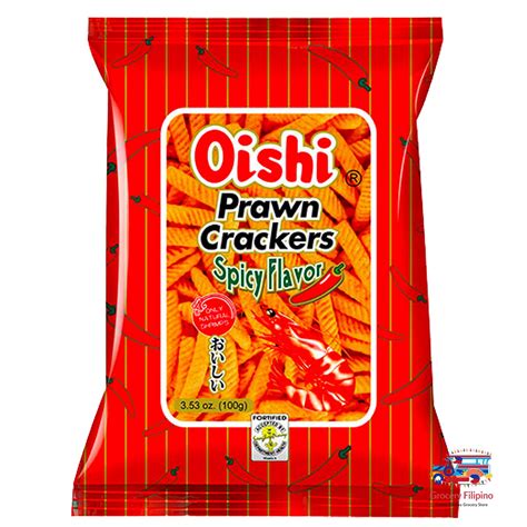 Oishi Prawn Crackers (Spicy Flavor) - Small 60g in 2022 | Prawn cracker, Prawn, Spicy prawns