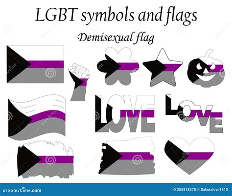 Demisexual Flag Waving Vector Illustration Designed With Correct Color ...