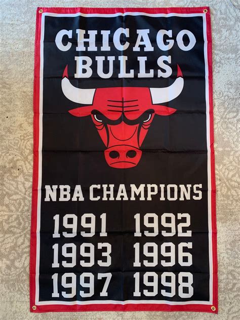 Chicago Bulls NBA Finals Championship Banner Flag - Etsy