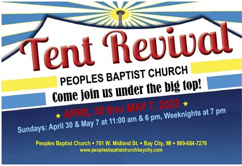 Tent Revival - Peoples Baptist Church website