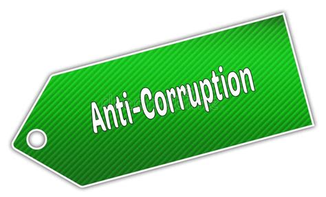 Striped Green ANTI CORRUPTION Label. Stock Illustration - Illustration of slogan, notification ...
