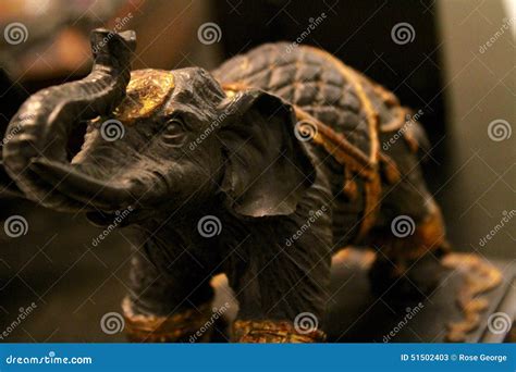 Elephant stock image. Image of statue, animal, gold, lucky - 51502403