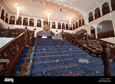 The Grand Staircase Inside The Shri Guru Nanak Darbar Gurdwara Sikh Temple In Gravesend Kent UK ...