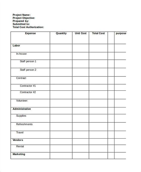 Word Estimate Template - 12 Free Word Documents Download | Free ...