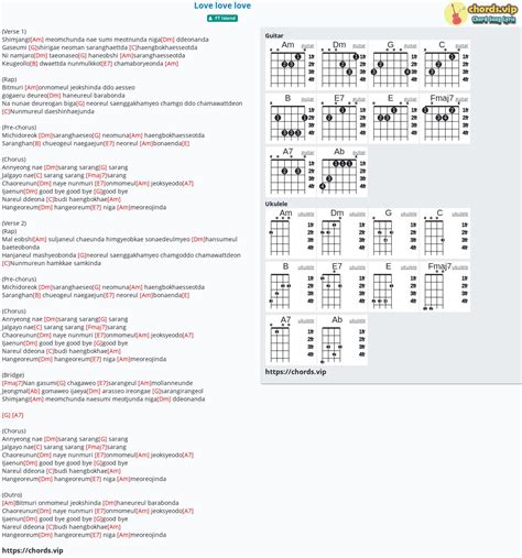 Chord: Love love love - tab, song lyric, sheet, guitar, ukulele | chords.vip