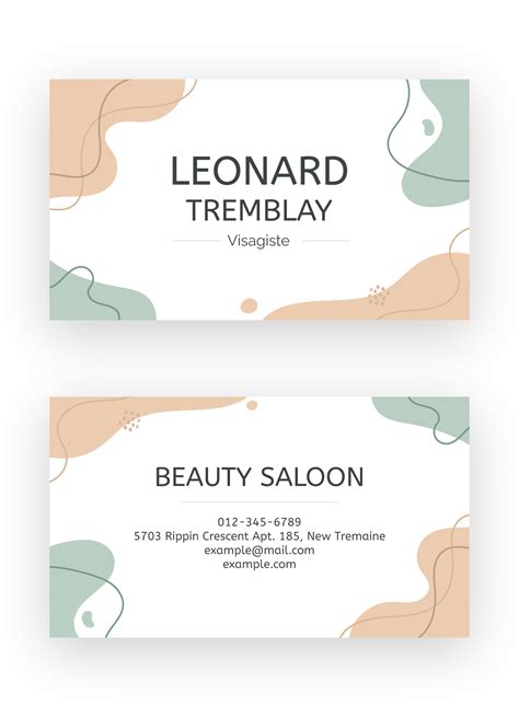 Beauty Salon Business Cards Designs