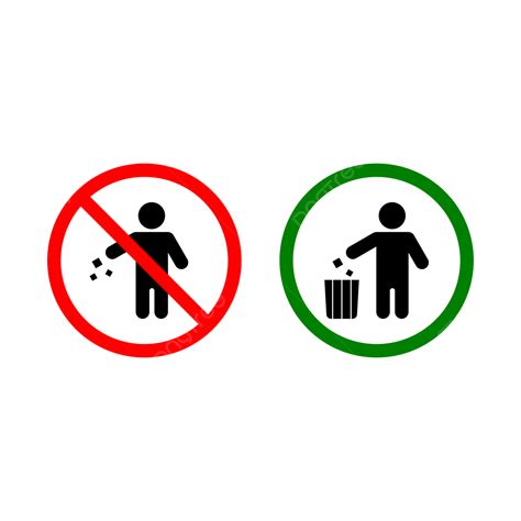 No Littering Icons Vector, Do Not Litter, No Littering, Sign PNG and Vector with Transparent ...