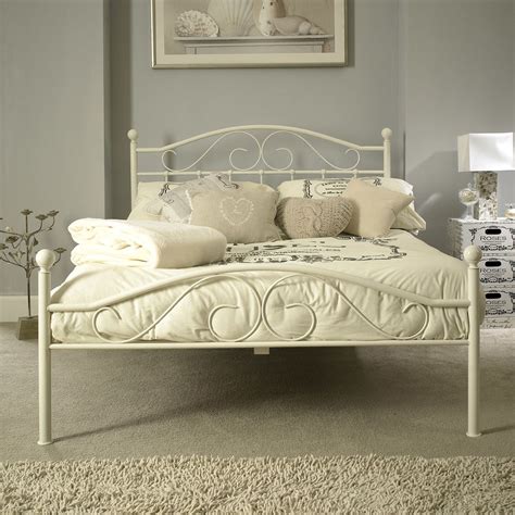 Value by Wayfair Tulipa Bed Frame & Reviews | Wayfair UK White Metal Bed Frame, Iron Bed Frame ...