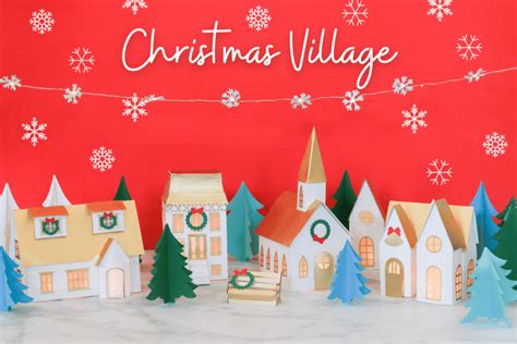 Paper Christmas Village Free Template - Sweet Red Poppy