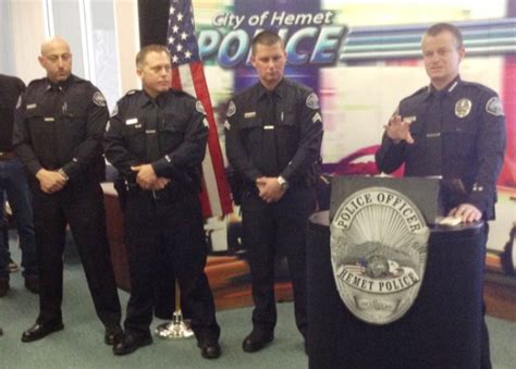 HEMET: Police Department promotes three officers – Press Enterprise