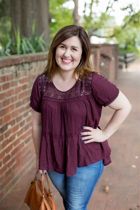 Maroon Top and Jeans - Rebecca Lately