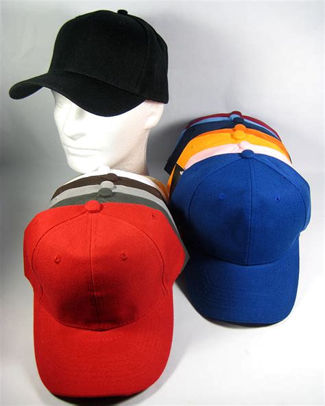 Wholesale Blank Baseball Caps Plain Acrylic Ball Hats Cheap Bulk