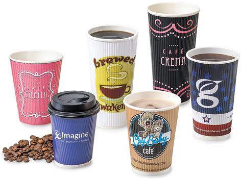 Disposable Logo Printed Kraft Paper Coffee Cup