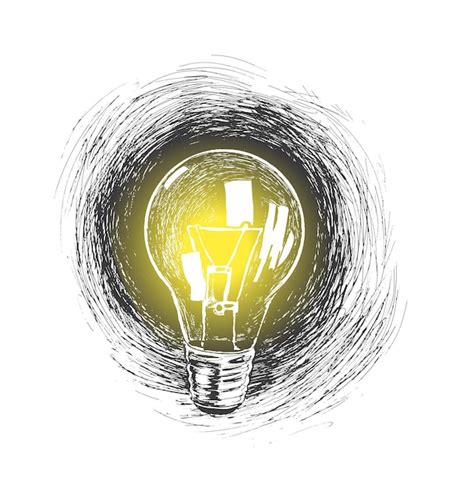 Free Vector | Light Bulb Hand Drawn Sketch Vector illustration