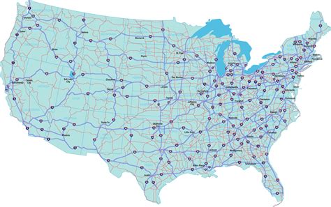 Map Of Usa Highway System – Topographic Map of Usa with States