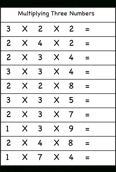 Printable Multiplication By 3 Worksheets – PrintableMultiplication.com