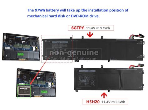 Dell Precision 5530 long life replacement battery | Canada Laptop Battery